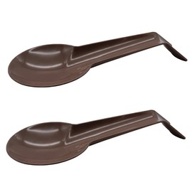 2 x brown plastic spoon rest whisk rest kitchen utensils tray for kitchen aids