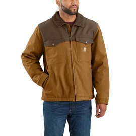 Carhartt Men's Montana Rugged Flex Duck Relaxed Fit Insulated Jacket, Carhartt Brown/Coffee, X-Large