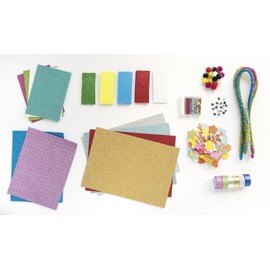 folia 937 Creative Box Glitter Mix, Over 900 Pieces, Glittery, Colourful Material Mix for Imaginative and Creative Crafts, Decorating and Decorating