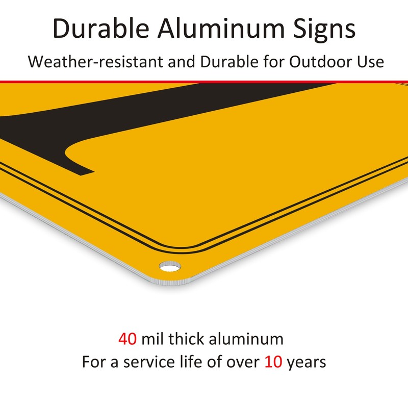 i-CowFun Premium Aluminum Number Signs 15, Metal 12" X 12"