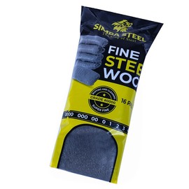 Steel Wool Grade 0000 - Finest Grade - 16 Steel Wool Pads – Steel Wool Scrubber for Cleaning & Rust Removal, Glass & Wood Buffing, Steel Scratch Remover, Mice & Rodents