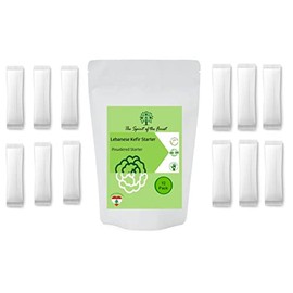 Organic and Original Milk Kefir POWDER Lebanese - Probiotic Milk Kefir Starter - No Maintenance - Leche de Bulgaro - Non GMO - Gluten Free - Started With A Dairy Or Water Base