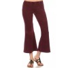 Chatoyant Mineral Washed Crop Flare Burgundy Medium