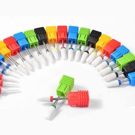 Nail art white drill bits, 23-piece case, machine, gel sharpener - W8E47AB_Ceramic Beat TC-10／FREE / 네일아트 화이트 드릴 비트 23종 케이스 머신 젤 샤퍼 - W8E47AB_세라믹비트TC-10／FREE