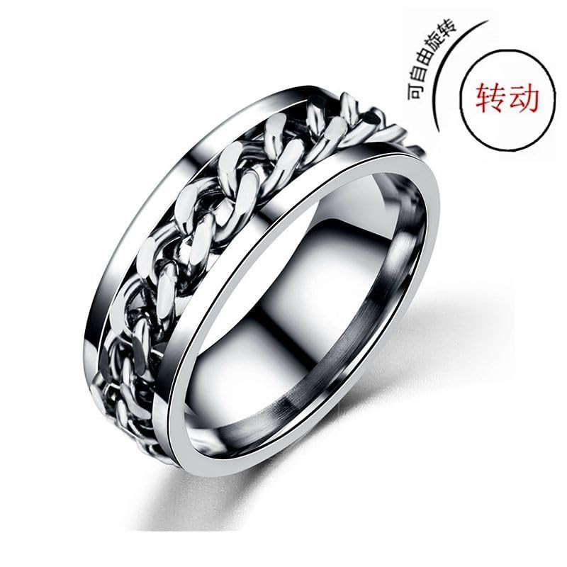 Fuqimanman2020 2pcs Stainless Steel Bottle Opener Rings Set Spinner Chain