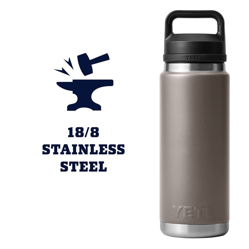 YETI Rambler 26 oz Bottle, Leakproof, Vacuum Insulated, Stainless Steel