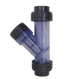 OemClima 20-63mm Transparent Sediment Water Filter, PVC Inline Filter for Irrigation & Aquarium, 10μm Filtration Accuracy, NSF Certified, Model DA111