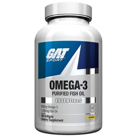 GAT Sport Essentials - Omega 3 Aceite de Pescado Purificado - 90 Softgels - 90 Porciones - 1250 mg por Porcion de Aceite de Pescado