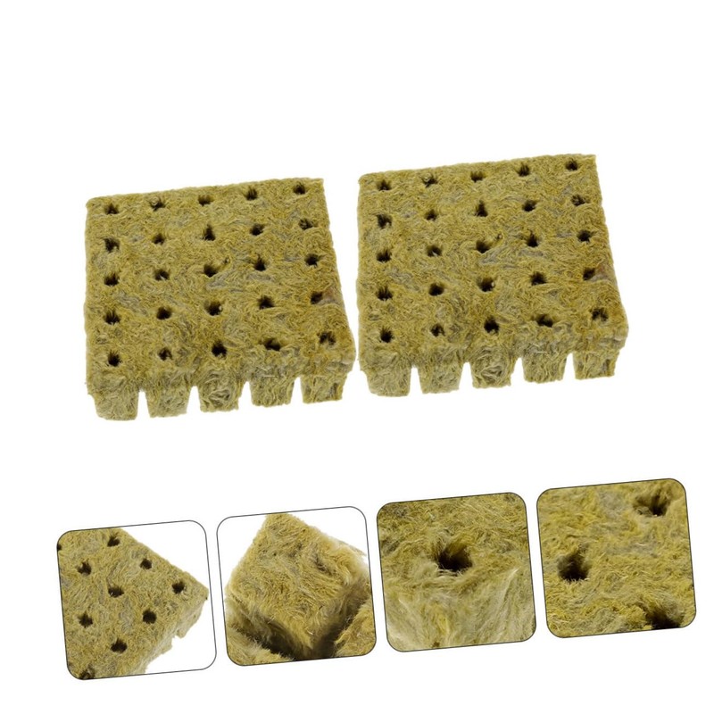 Outanaya 50pcs Hydroponics Grow Cubes Plugs for Soilless Plant Germination