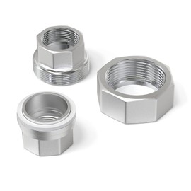 TAISHER 1PCS 304 Stainless Steel Union, 1/2" NPT Female Cast Pipe Fitting