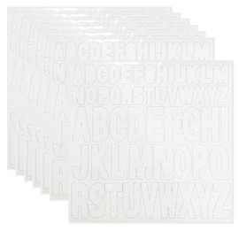 Starboling Letter Stickers,2 Inch+1 Inch White Alphabet Sticker,Self Adhesive Vinyl for Crafts Outdoor Sign Wall Mailbox Windows Doors Car posterboard