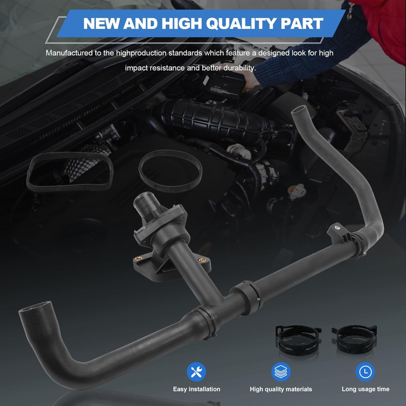 C2S43430 Fit 2002-2008 JAGUAR X-Type Radiator Top Hose W/Thermostat Assembly