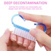 6Pcs Ergonomic Handle Nail Cleaning Brush Comfortable Plastic Handle Scrubbing