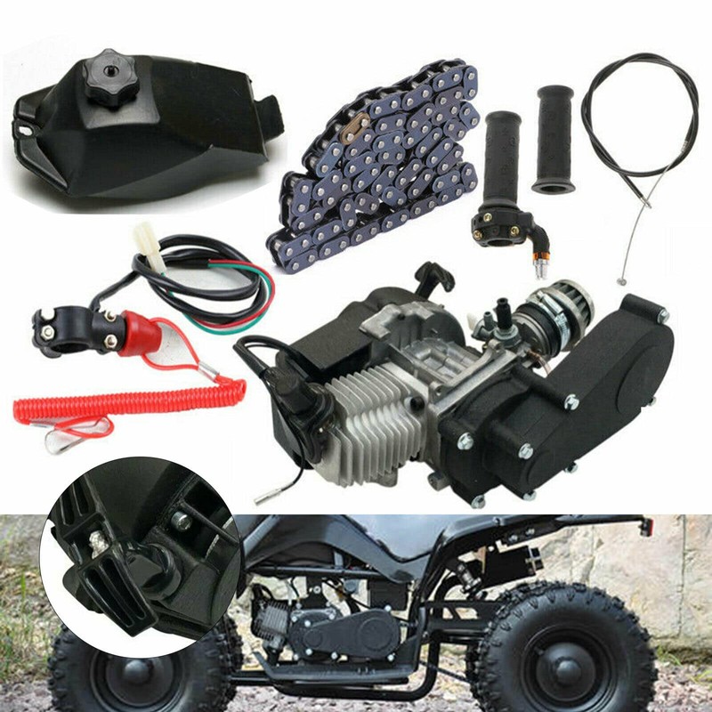 49cc 2 Stroke Mini Engine Motor Kit, Air-Cooled Racing Engine