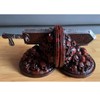 Furious Dragon Slayer Bookends Set for Practical Book Decoration, Resin