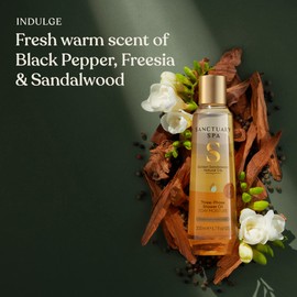 Sanctuary Spa Golden Sandalwood Three-Phase Shower Oil, 3 Day Moisture, Mineral Oil Free, Cruelty Free & Vegan, 250ml