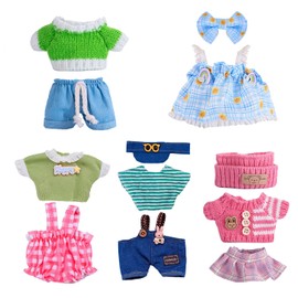 Doll Clothes for Doll 5 Pack Outfits for 15cm/5.91Inches for 17cm/6.7Inches Doll Play & Display (No Dolls Included) (5 Pack Outfits(No Dolls))