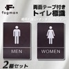 fogman Toilet Sign Plate Bathroom Display Sign, Stylish, Double Sided