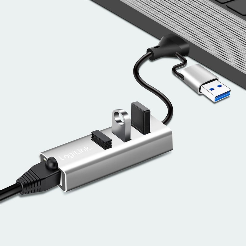 LogiLink UA0440 USB-C 3.2 Gen 1 Hub to 5G Ethernet