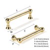 khtumeware 10 Pack 4 Inch Hole Center Polished Brass Cabinet