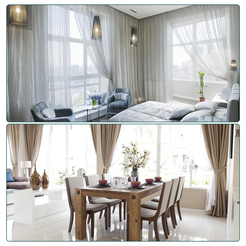 sourcing map 2Pcs Curtain Holdback, Aluminum Alloy Wall Mounted Curtain