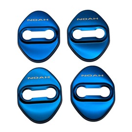 TADOKAPATU Toyota New NOAH 90 Series Striker Cover, Door Lock Cover, Plating, Accessories, Interior Parts, Stainless Steel, 4 Pieces, Easy to Install [Blue] NOA-MGL