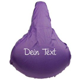 Shirtinstyle Premium Seat Cover Saddle Protector with Your Desired Text for Bicycle, Protection, Cover, Purple