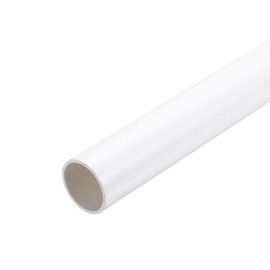 MECCANIXITY 2Pcs 1.26 Inch PVC Rigid Tube Round Pipe 28.6mm ID 32mm OD 12" High Impact for Water Pipe, Aquarium, Fish Tank, Greenhouse Garden, White