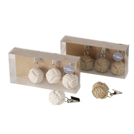 Boltze Tablecloth Weight Tubes with Clip Set of 4 | 2 Assorted Designs 1 Set Random White or Natural Table Decoration Tablecloths Maritime Style