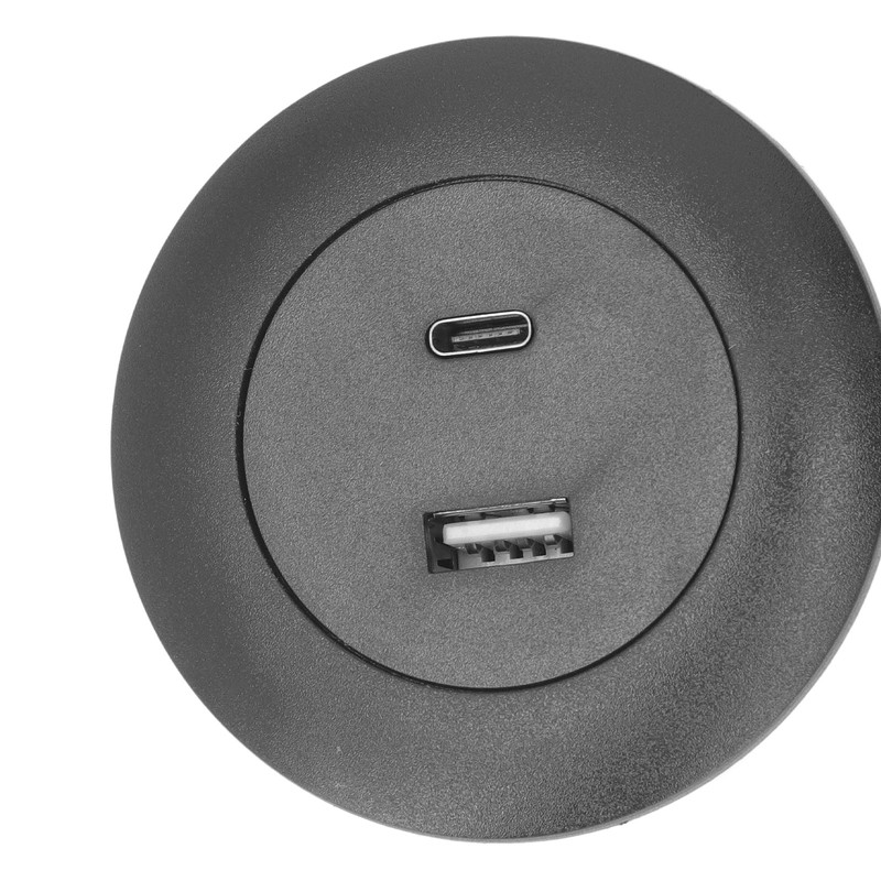 Embedded Charging Round Port Desktop Power Grommet for Sofas Tables