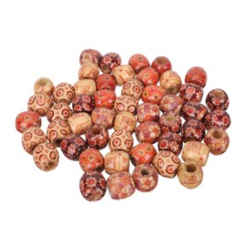 BIUDECO 100pcs Wooden Dreadlocks Beads Creative Hair Braid Accessories for Styles Unique Designs for Braiding Dreadlocks and Hair for Parties and Daily Use Random Style
