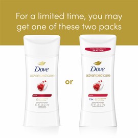 Dove Advanced Care Antiperspirant Deodorant for Women Twin Pack Revive 72 hour sweat and odor protection 2.6 oz (Packaging May Vary)