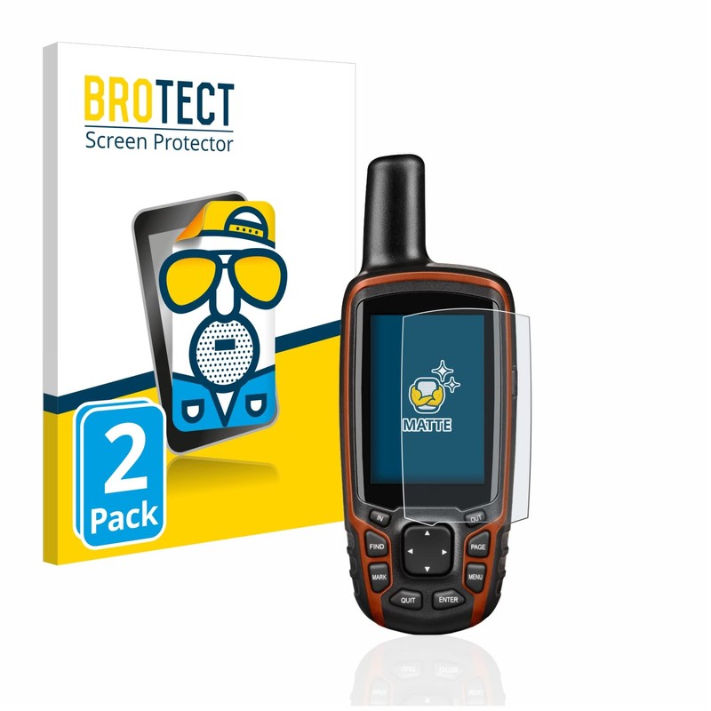 BROTECT Entspiegelungs-Schutzfolie für Garmin GPSMAP 64s (2 Stück) Matte Displayschutz-Folie,