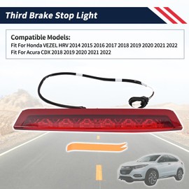 Promrmr 34270-T7A-H01 3rd Third Brake Light Tail High Mount Stop Signal Lamp LED Compatible with Honda HR-V Vezel 2014-2022, for Acura CDX 2018-2022 Replace 34270T7AH01