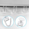 Plastic White Curtain Hooks - 50 Pcs Track Gliders for