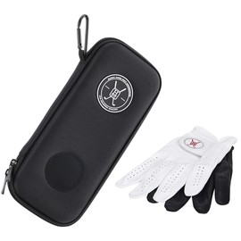 Handy Picks Performance Golf Glove Case - Golf Gloves Holder Case That Protects n Keeps Your Golf Gloves Neat n Dry - Air Flows Through on The Back Cover to Let The Moisture Out (Black)