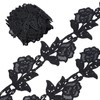 GORGECRAFT 5 Yards Floral Boho Lace Applique Trim 3.2" Wide