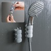 Inchant 4 Pieces Silicone Shower Head Holder Universal Relocatable Shower
