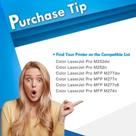 TRUE IMAGE 201X M277dw Toner Cartridge Compatible Replacement for HP 201X 201A M252dw CF400X Color Pro MFP M277dw M277c6 CF401X CF402X CF403X M252 M277 Printer (Black Cyan Yellow Magenta, 4-Pack)