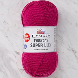 Himalaya Everyday Super Lux 100% Anti-Pilling Acrylic Worsted Aran Yarn, 1 Ball 100 g, 250 m, Yarn Weight 4 - Medium, Colour 13