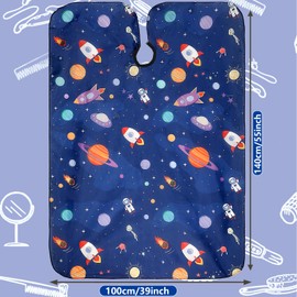 FEBSNOW Kids Hair Cutting Cape, Professional Kids Barber Cape Cartoon Pattern Apron with Adjustable Closure for Children Salon Barber Supplies