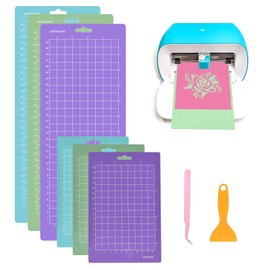 8 PCS Vinyl Joy Mats - Joy Mat Joy Accessories - 4.5" x 12" & 4.5" x 6.5" Extra Mats，for Vinyl(StandardGrip, LightGrip, StrongGrip) with Free Scraper & Tweezers