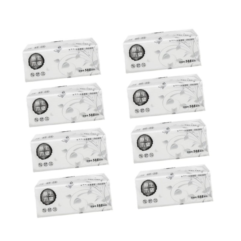 Abaodam 8pcs Pulp Paper Extraction Paper Tissue Facial Tissues Paper
