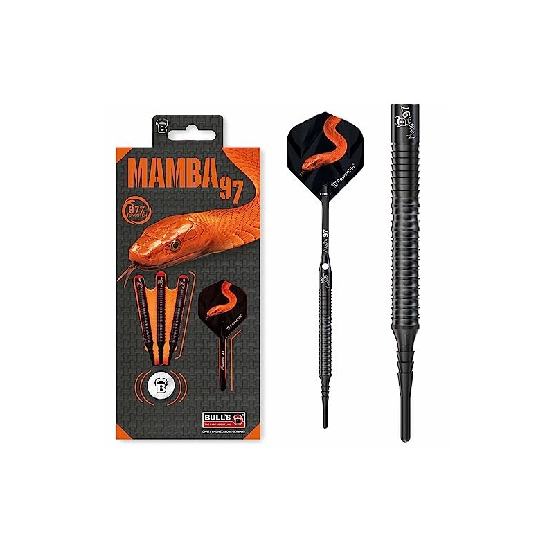 BULL'S Mamba M6 Dart, Black, 18 g