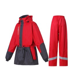 RAINFREEM Rain Suit for Women, Waterproof Rain Jacket & Trouser with Reflective Srtip, Rain Gear for All-Sport Anti-storm