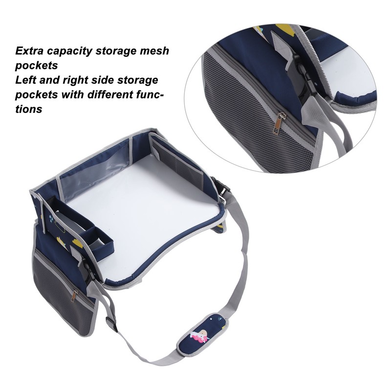 Kids Travel Tray Erasable Drawing Board Organization Pockets Activity Essentials