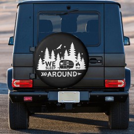 15 Inch Spare Tire Cover Fit Trailers RV SUV Truck Camper Travel Boat Weatherproof Sun Protection Wheel Tire Cover Universal Sleep