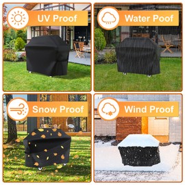 BBQ Cover,Barbecue Covers,BBQ Covers Waterproof Heavy Duty Large,Barbecue Cover,BBQ Covers-Oxford Fabric Waterproof, Windproof, Rip-Proof& UV Resistant (145x61x117CM)