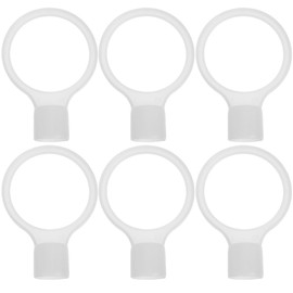 ledmomo 6pcs Safety Cone Connector Parking Cones Traffic Cone Bar Connector Ring Traffic Cone Connector for Bar Traffic Cone Barrier Ring PVC White