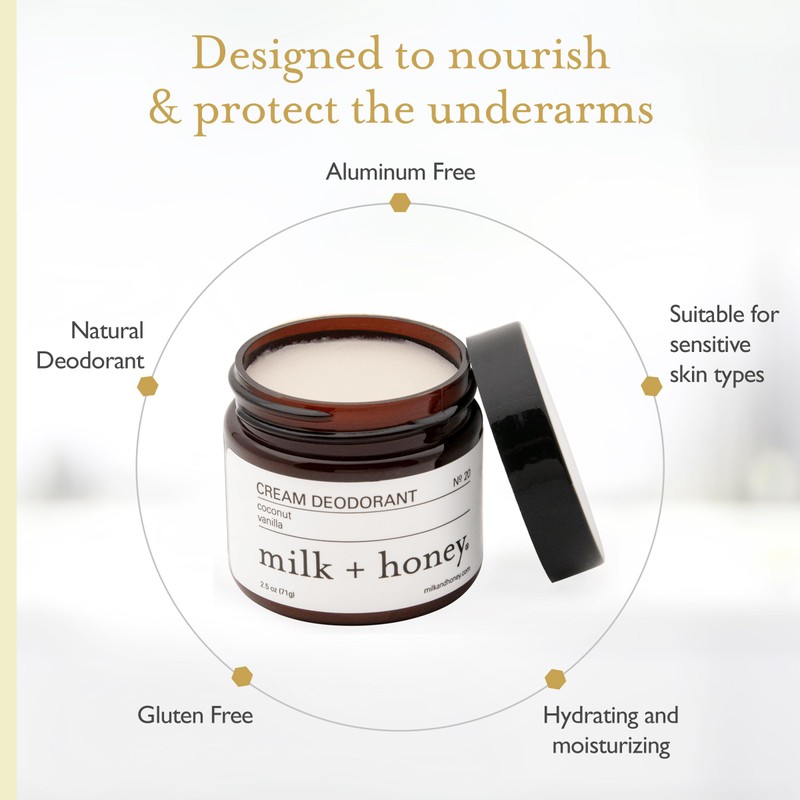 milk + honey Cream Deodorant No. 20, Aluminum Free Deodorant